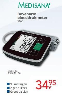 Medisana bovenarm bloeddrukmeter 5166