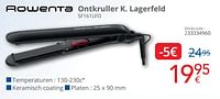 Rowenta ontkruller k. lagerfeld sf161lfo-Rowenta