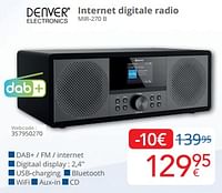 Promoties Denver electronics internet digitale radio mir-270 b - Denver Electronics - Geldig van 01/09/2024 tot 30/09/2024 bij Eldi