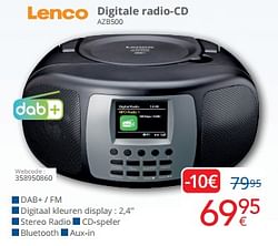 Lenco digitale radio-cd azb500