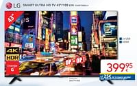 Promoties Lg smart ultra hd tv 43ur73006la - LG - Geldig van 01/09/2024 tot 30/09/2024 bij Eldi