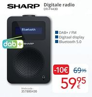 Promoties Sharp digitale radio dr-p4430 - Sharp - Geldig van 01/09/2024 tot 30/09/2024 bij Eldi