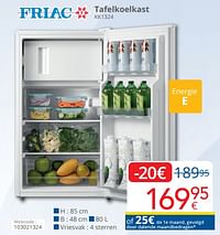 Friac tafelkoelkast kk1324-Friac