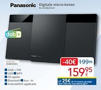 Promoties Panasonic digitale micro-keten sc-hc302eg-k - Panasonic - Geldig van 01/09/2024 tot 30/09/2024 bij Eldi