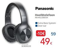 Promoties Panasonic hoofdtelefoon rb-hx220bdek - Panasonic - Geldig van 01/09/2024 tot 30/09/2024 bij Eldi