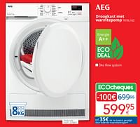 Promoties Aeg droogkast met warmtepomp tr78l10z - AEG - Geldig van 01/09/2024 tot 30/09/2024 bij Eldi