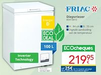 Friac diepvriezer bdv1301d-Friac