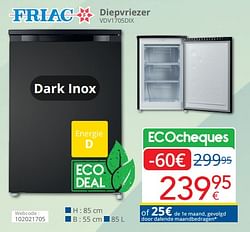 Friac diepvriezer vdv1705dix