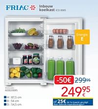 Friac inbouw koelkast ico 0085-Friac