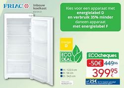 Friac inbouw koelkast ico 0121