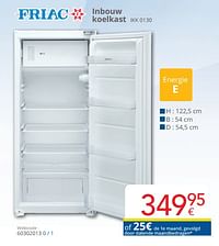 Friac inbouw koelkast ikk 0130-Friac