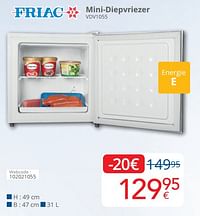 Friac mini-diepvriezer vdv1055-Friac