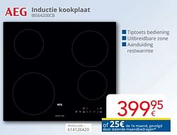 Aeg inductie kookplaat ibs64200cb