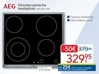 Aeg vitrokeramische kookplaat hk624010xb-AEG