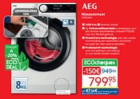 Promoties Aeg wasautomaat lr85u844 - AEG - Geldig van 01/09/2024 tot 30/09/2024 bij Eldi