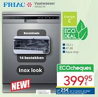 Friac vaatwasser vw2021ix-Friac