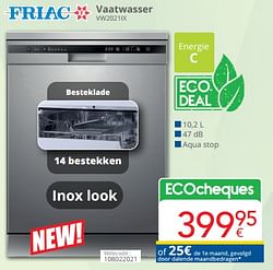 Friac vaatwasser vw2021ix