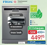 Friac vaatwasser vw4002l-Friac