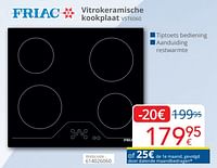 Friac vitrokeramische kookplaat vst6060-Friac