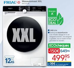 Friac wasautomaat xxl wa12a140