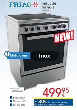 Friac inductie fornuis if6500 ix