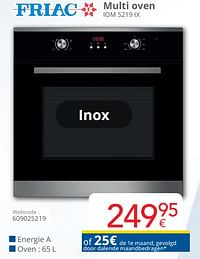 Friac multi oven iom 5219 ix-Friac