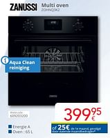 Promoties Zanussi multi oven zohnq3k2 - Zanussi - Geldig van 01/09/2024 tot 30/09/2024 bij Eldi