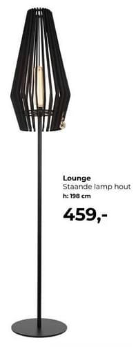 Lounge staande lamp hout-Huismerk - Lampidee