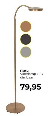 Platu vloerlamp led dimbaar-Huismerk - Lampidee