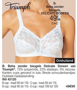 Beha zonder beugels delicate doreen van triumph