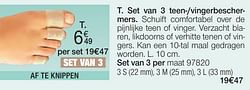 Set van 3 teen--vingerbeschermers