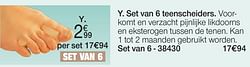 Set van 6 teenscheiders