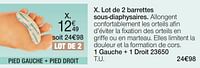 Promotions Lot de 2 barrettes sous-diaphysaires - Epitact - Valide de 26/08/2024 à 15/12/2024 chez Damart