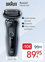 Promotions Braun rasoir 50m-b1000 - Braun - Valide de 01/09/2024 à 30/09/2024 chez Eldi