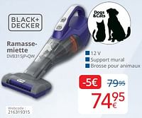 Promotions Black + decker ramassemiette dvb315jp-qw - Black & Descker - Valide de 01/09/2024 à 30/09/2024 chez Eldi