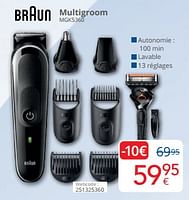 Promotions Braun multigroom mgk5360 - Braun - Valide de 01/09/2024 à 30/09/2024 chez Eldi