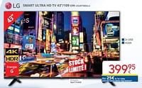 Promotions Lg smart ultra hd tv 43``-109 cm 43ur73006la - LG - Valide de 01/09/2024 à 30/09/2024 chez Eldi