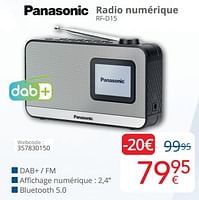 Promotions Panasonic radio numérique rf-d15 - Panasonic - Valide de 01/09/2024 à 30/09/2024 chez Eldi