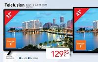 Promotions Telefusion led tv 32``-81 cm u32haa11 - Telefusion - Valide de 01/09/2024 à 30/09/2024 chez Eldi