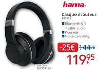 Promotions Hama casque écouteur 184519 - Hama - Valide de 01/09/2024 à 30/09/2024 chez Eldi