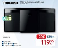 Promotions Panasonic micro-chaîne numérique sc-hc212eg - Panasonic - Valide de 01/09/2024 à 30/09/2024 chez Eldi