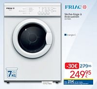 Promotions Friac sèche-linge à évacuation dk7005 - Friac - Valide de 01/09/2024 à 30/09/2024 chez Eldi