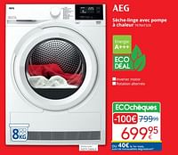 Promotions Aeg sèche-linge avec pompe à chaleur tr78at32b - AEG - Valide de 01/09/2024 à 30/09/2024 chez Eldi