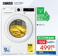 Promotions Zanussi lave-linge zz94941awf - Zanussi - Valide de 01/09/2024 à 30/09/2024 chez Eldi