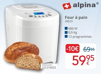 Promotions Alpina four à pain 26523 - Alpina - Valide de 01/09/2024 à 30/09/2024 chez Eldi