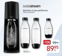 Promotions Sodastream machine à eau pétillante terra megapack - Sodastream - Valide de 01/09/2024 à 30/09/2024 chez Eldi