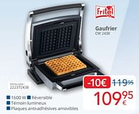 Promotions Fritel gaufrier cw 2438 - Fritel - Valide de 01/09/2024 à 30/09/2024 chez Eldi