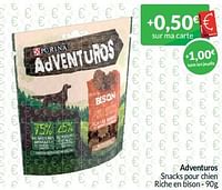 Promotions Adventuros snacks pour chien riche en bison - Purina - Valide de 01/09/2024 à 30/09/2024 chez Intermarche