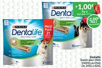 Promotions Dentalife snacks pour chien - Purina - Valide de 01/09/2024 à 30/09/2024 chez Intermarche