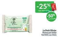 Promotions Le petit olivier nettoyant bébé - Le Petit Olivier - Valide de 01/09/2024 à 30/09/2024 chez Intermarche